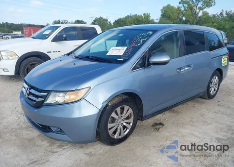 2014 Honda Odyssey Ex z USA, uszkodzony, nr VIN 5FNRL5H42EB098718